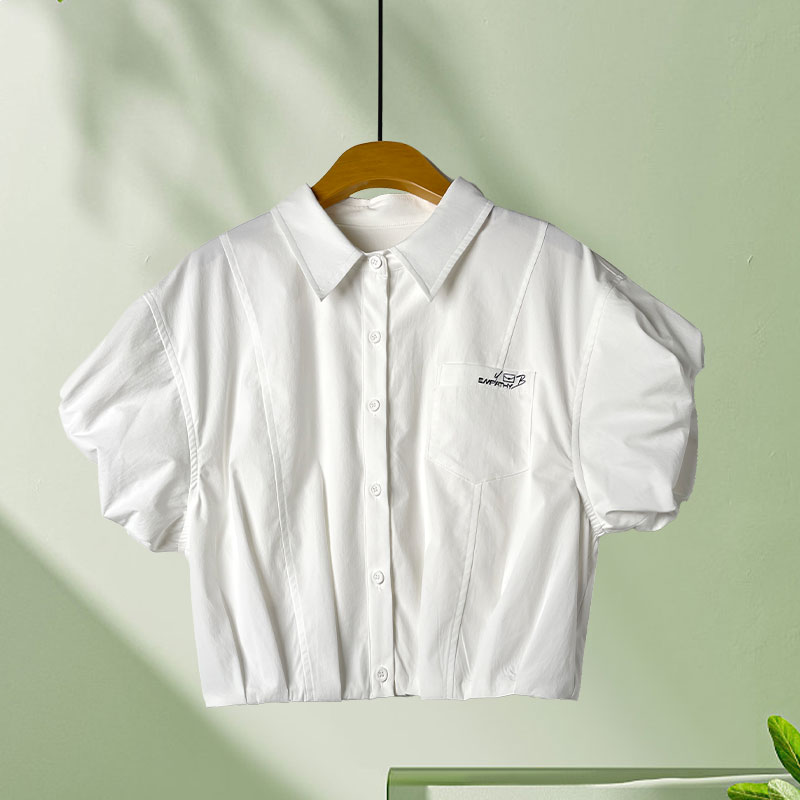 新款时尚百搭短袖设计感衬衣53028