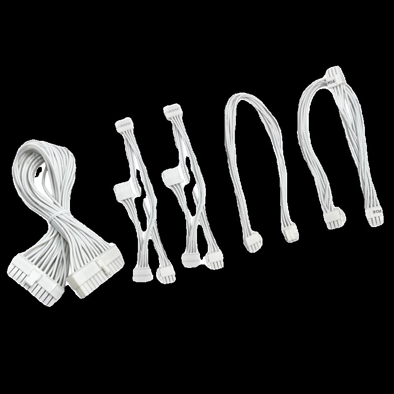 鑫谷模组电源线适用AM650850冰山版全铜全模P组侧挂扣8p白色硅胶