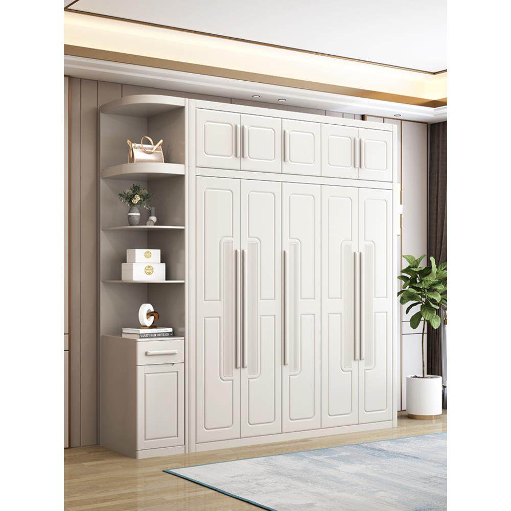 实木衣柜原木全实木对开门现代简约家用卧室小户型收纳衣柜大衣橱