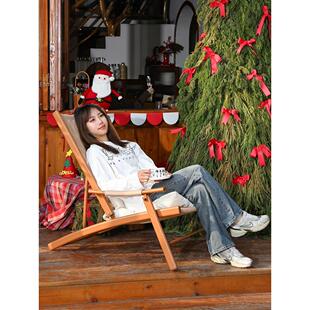 阳台小桌椅看书喝茶休闲椅子编藤椅午休折叠躺椅庭院花园户外桌椅