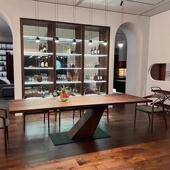 Sabi风格 斯堪 纳维亚中世纪Wabi 实木餐桌家庭简单矩形灰木桌新