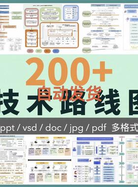 2025技术路线线图200+模板国自然高分热门合集word和Visio等可编