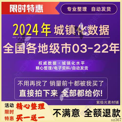 2003-2022年全国各地级市城镇化率人口城市化比率统计数据excel表