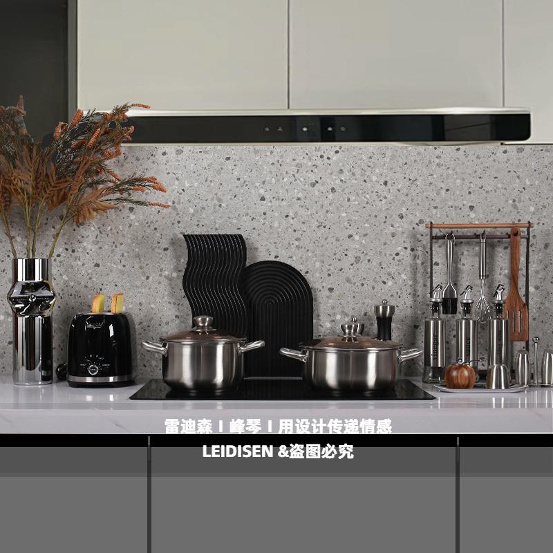 轻奢样板间厨房摆件组合装饰品不锈钢锅具用品软装道具美式风现代