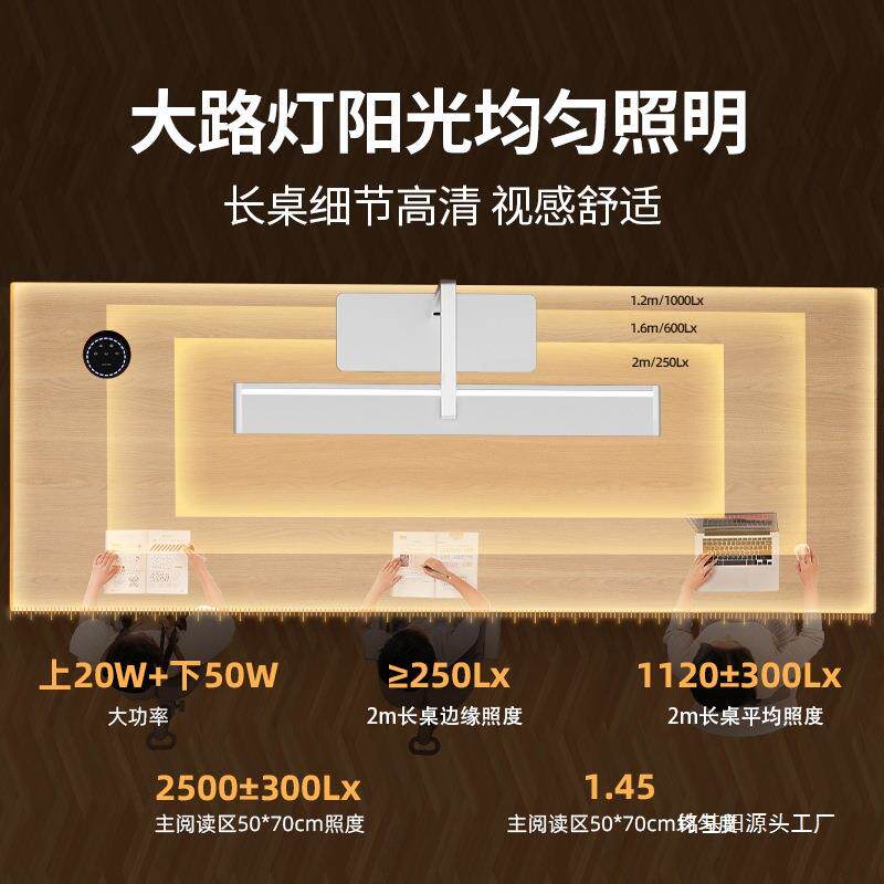 护眼大路灯学习学生宿舍阅读儿童工作书桌智能台灯R01-70W