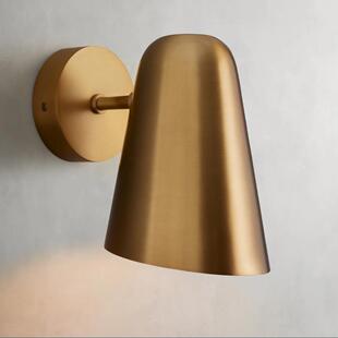 全铜美式创意壁灯欧式酒店宾馆卧室床头壁灯布罩室内走廊过道壁灯