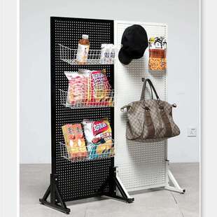 圆孔带框洞洞板多孔货架落地置物架可移动推拉五金工具收直销