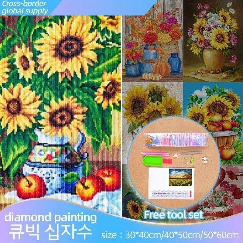 带框钻石画欧式风景砖石贴绘画绷框装饰点钻画钻石绣