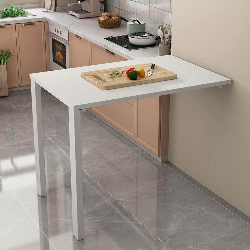 下翻家用多功能壁画式折叠桌简约隐形壁挂餐桌小型连壁吃饭桌子