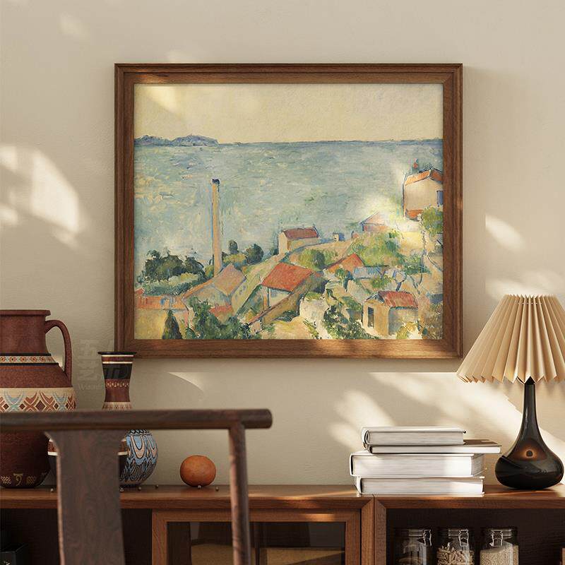 美式乡村复古客厅餐厅装饰画轻奢高级感中古床头挂画玄关艺术壁画