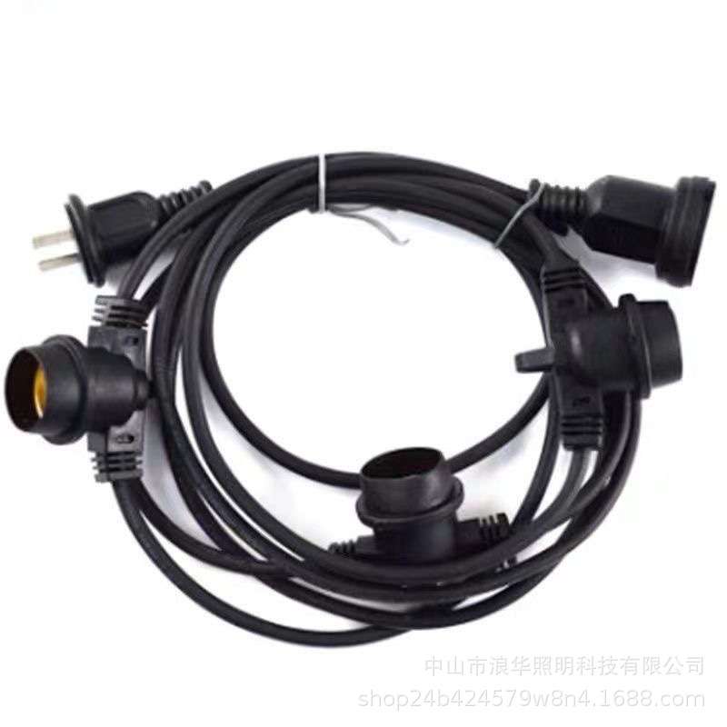 植物灯头线植物生长补光灯头e27户外防水火龙果菊花种植一体灯串