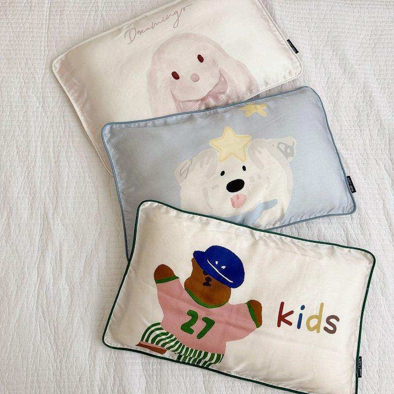 可爱卡通儿童天丝枕套夏季婴儿宝宝冰丝凉感枕头套30x50学生单人,床上用品,枕套,淘宝优惠券,粉丝福利购,淘宝优惠卷