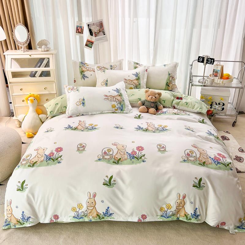 床上四件套亲肤磨毛被套单件被罩三件套学生宿舍单双人床床单单买