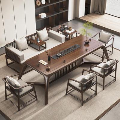 茶桌椅组合新中式茶台实木茶桌轻奢禅意泡茶家用客厅喝茶桌罗汉床