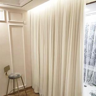 网红双层遮光成品蕾丝轻奢简约现代卧室客厅布纱一体窗帘 新款