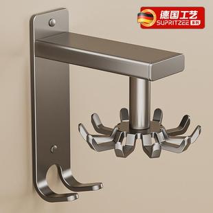 德国厨房旋转挂钩免打孔壁挂置物架墙上厨具锅铲菜板勺子铲子挂架