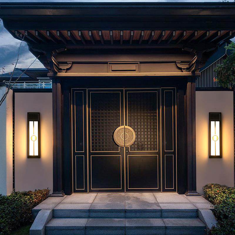 厂家太阳能壁灯户外家用庭院新中式别墅大门防水室外墙灯围墙门口