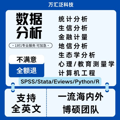 python代码帮做spss数据代分析信效度分析stata实证r语言医学统计