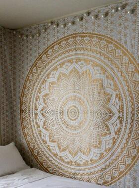 北欧风房间改造背景布Mandala印度曼陀罗挂布民族墙面装饰画挂毯