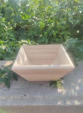 原色实木榫卯米斗 升子 摆件 米升 瓜果盘 开业 招财 日进斗金