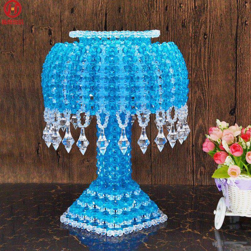 手工串珠成品蘑菇台灯圆形客厅家居装饰摆件结婚送礼灯桌面饰品,家居饰品,装饰摆件,淘宝优惠券,粉丝福利购,淘宝优惠卷