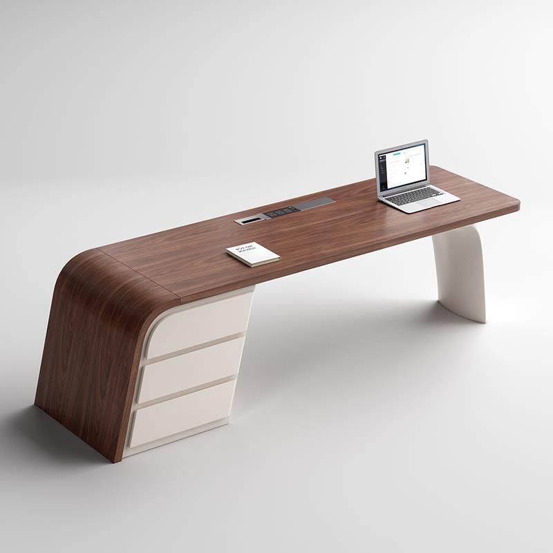 意式岩板办公桌轻奢书房书桌设计师现代简约电脑桌高级写字台,住宅家具,书桌,淘宝优惠券,粉丝福利购,淘宝优惠卷