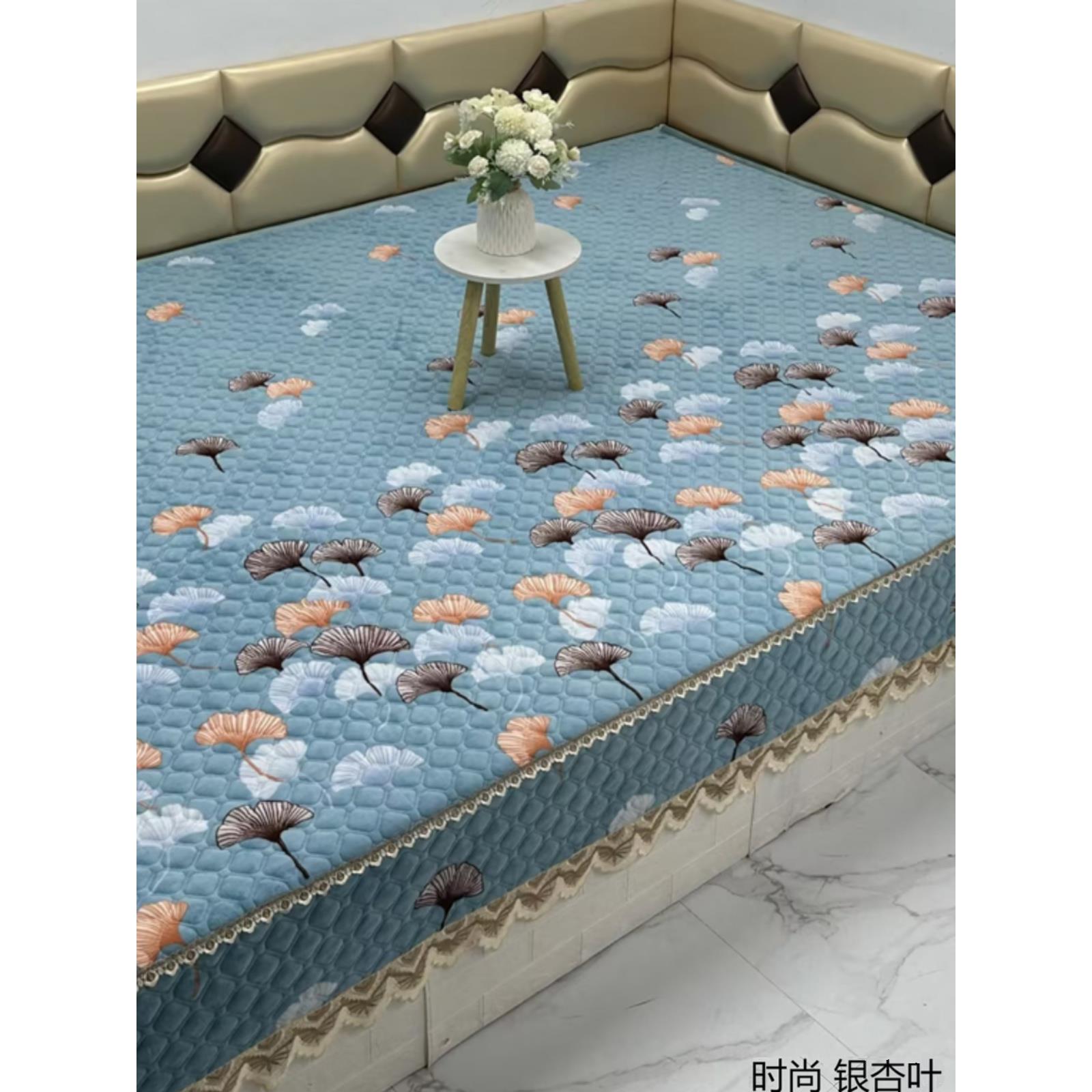 冬季毛绒防滑榻榻米床盖可做拉链拆洗东北农村土炕单卧室大炕垫子