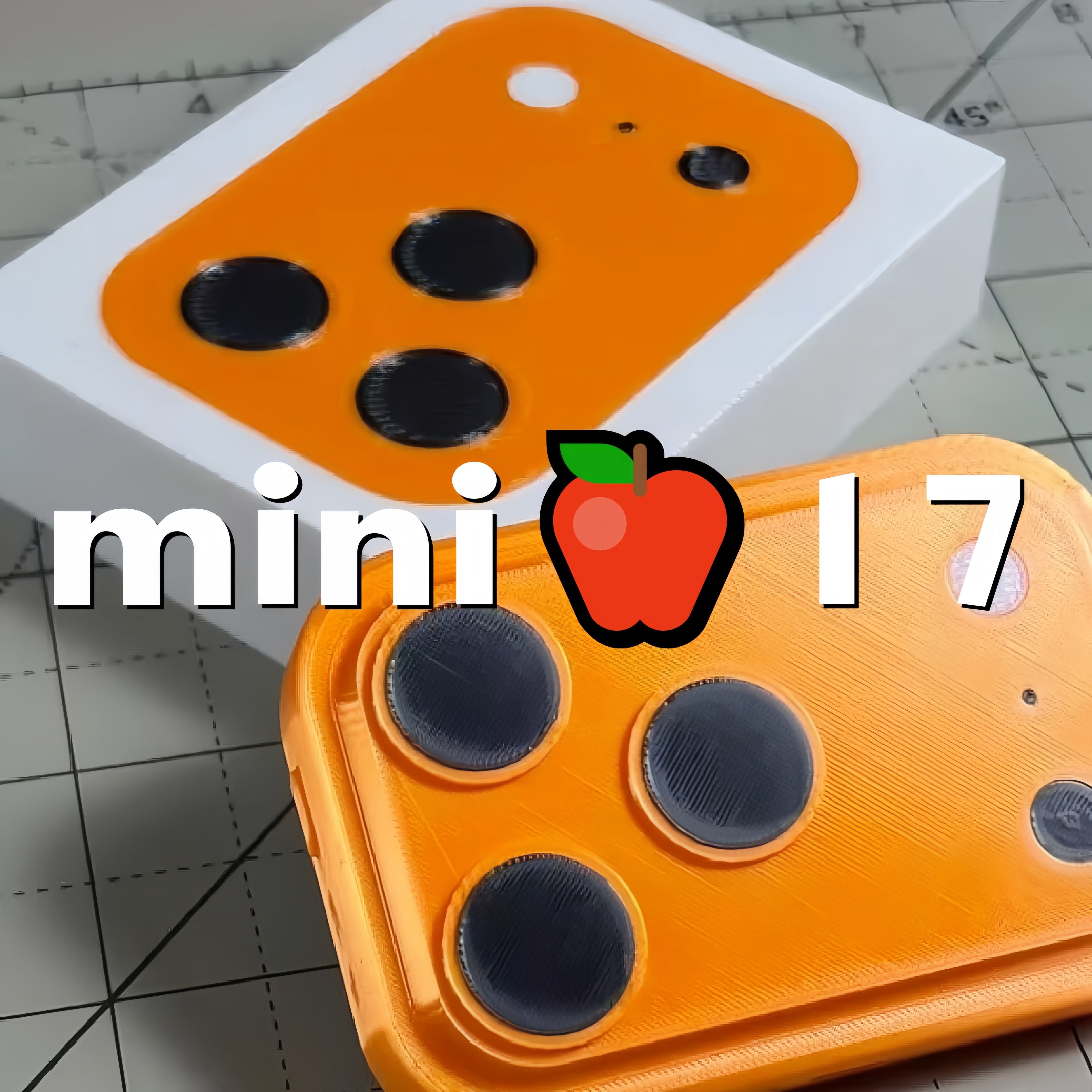 3D打印mini苹果17包装盒仿真手机整蛊玩具件办公室书桌装饰小摆件