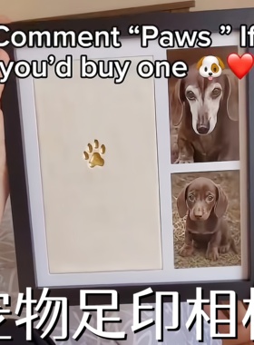 宠物爪印相框纪念品猫咪爪印足迹diy狗狗脚印制作可定制照片框架