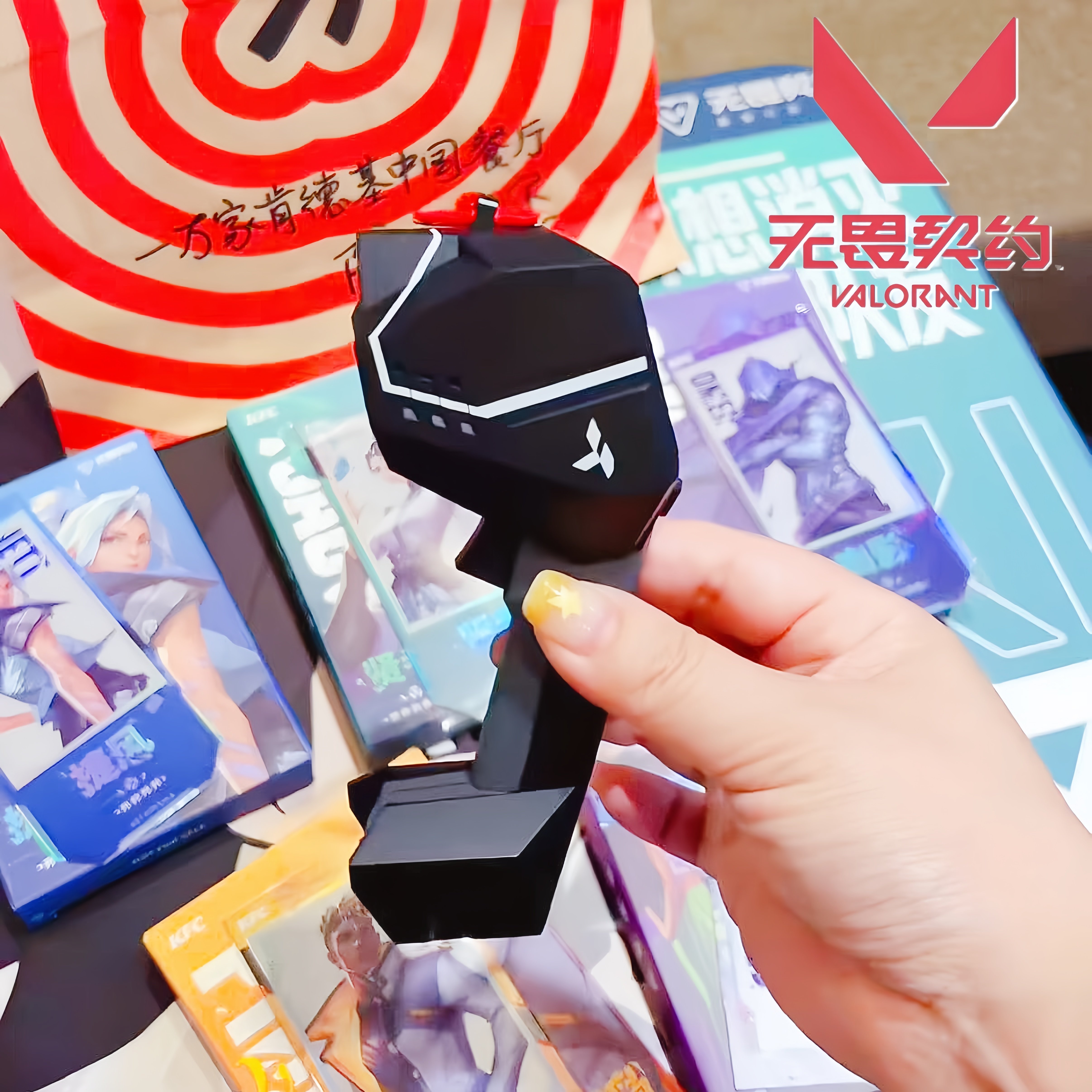 无畏契约拆包快递刀挂件肯德基联名周边对讲机造型随身便携钥匙扣