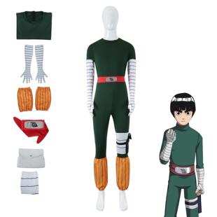 忍者cos服 木叶李洛克cosplay八门夜凯 凯皇动漫角色扮演服装套装