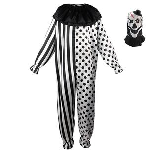 黑白游戏小丑cosplay服万圣节狂欢节化装舞会 cos游戏小丑