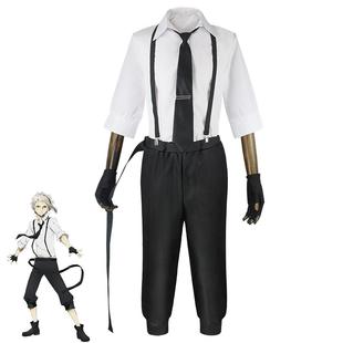 文豪野犬cos服中岛敦C服万圣节cosplay角色扮演舞台服中岛敦cos服