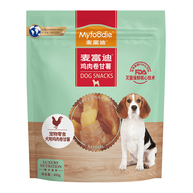 麦富迪鸡肉卷甘薯犬零食训练奖励