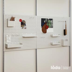 多匣lada 001置物架洞洞板极简北欧墙上金属五金挂板墙面书架组合