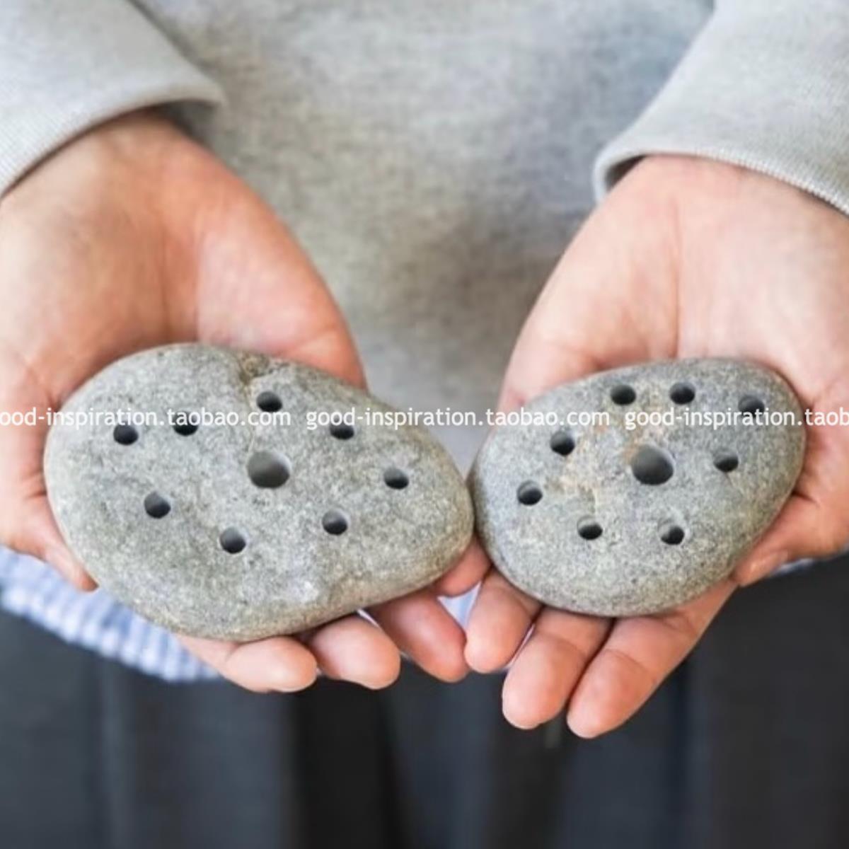 纯天然石剑山插花器 禅意简约固定底座花道工具小配件日式中式