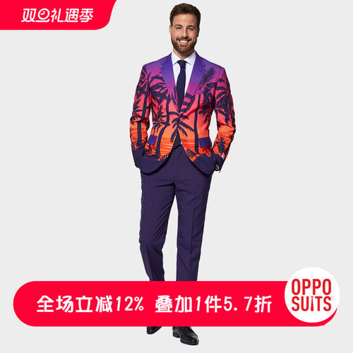 个性印花 西装也可以不正经