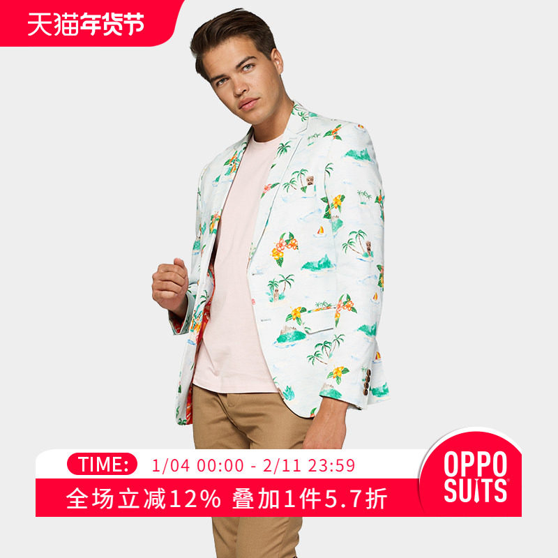 OPPOSUITS西服男士夏威夷风痞帅网红西装外套度假西服oppo西装,男装,休闲西服,淘宝优惠券,粉丝福利购,淘宝优惠卷