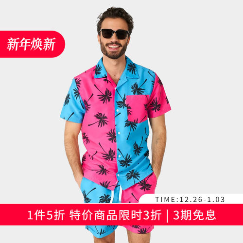 OPPOSUITS休闲短袖短裤套装男