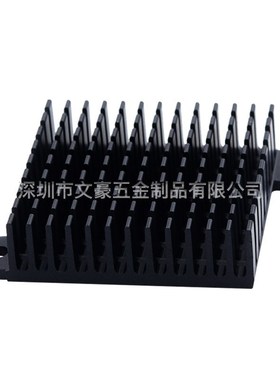 铝制散热片35*35*10mm 铝合金散热器芯片CPU散热块 黑色带固定耳