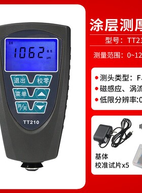 钢结构涂层测厚仪TT220镀锌层高精度铁铝两用带打印北京时代TT260
