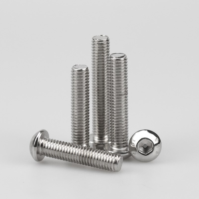 镀镍10.9级半圆头内六角螺丝圆杯螺栓蘑菇E头钉M3M4M5M6M8M10去氢
