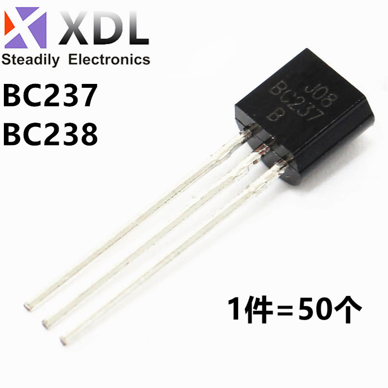 全新 BC237B BC238 BC238B 三极管 TO-92 晶体管 NPN (50个)