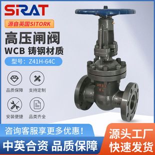 SIRAT斯锐特 Z41H-64C锅炉高温蒸汽导热油化工铸钢法兰高压闸阀