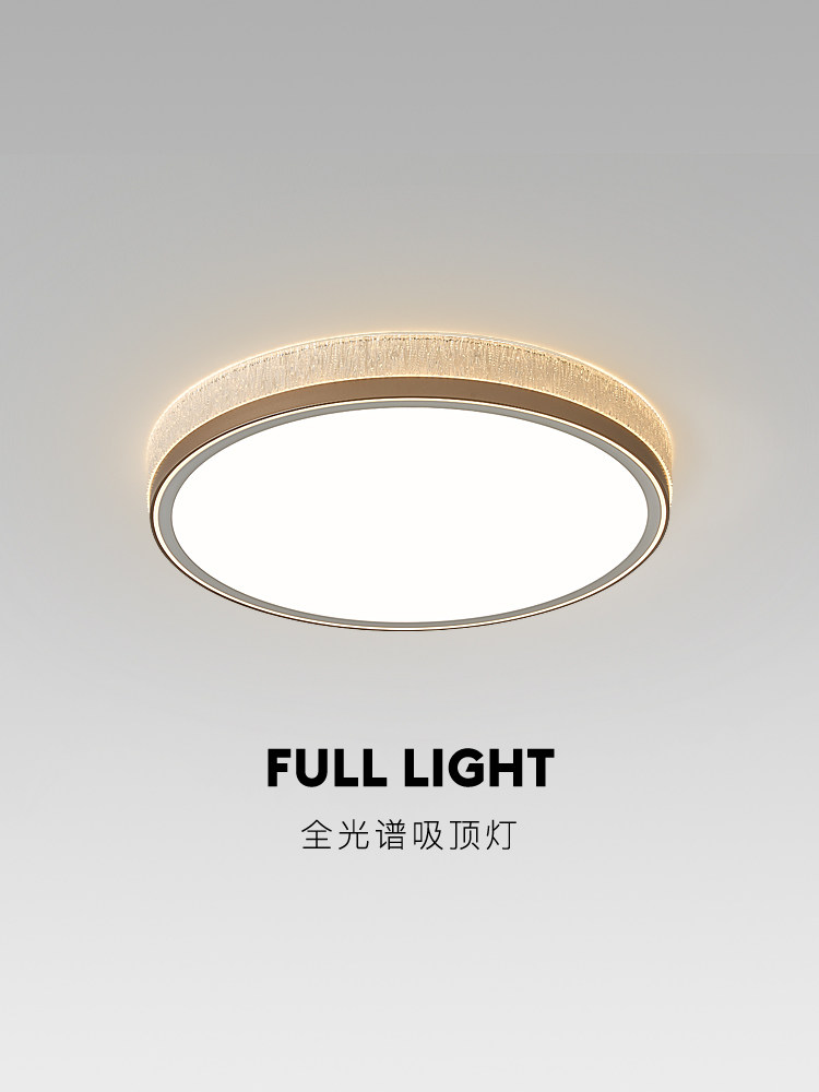 卧室吸顶灯圆形主卧房间2025新款简约现代客厅圆灯书房轻奢感图片