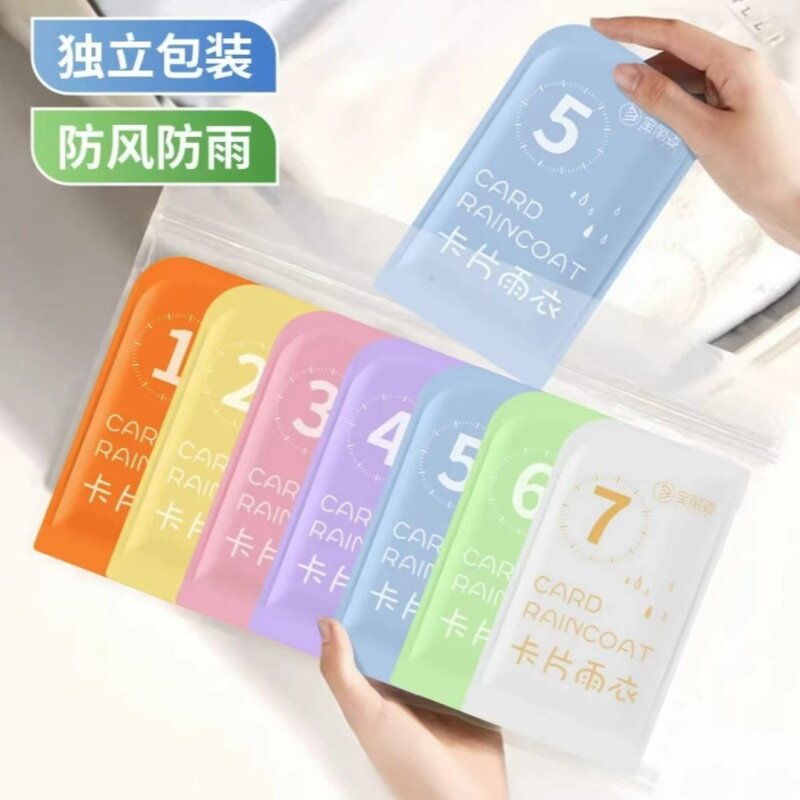 一次性雨衣长款成人儿童款卡片加厚连体全身透明轻薄便携户外登山