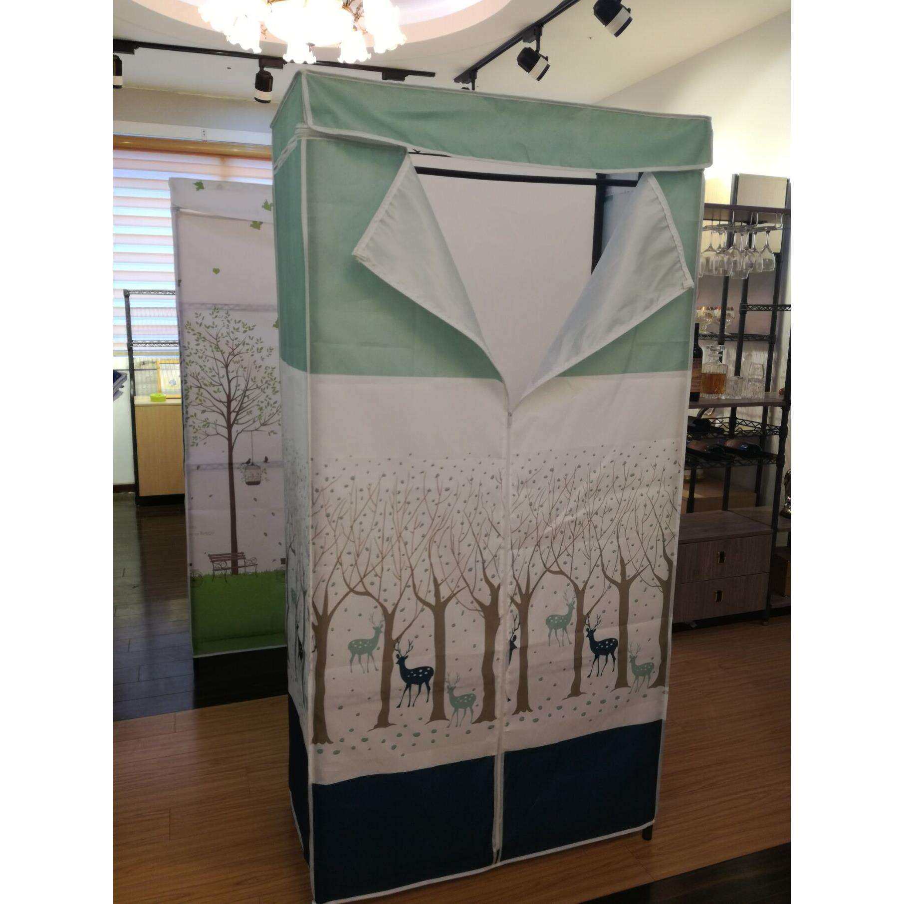 厂家订做简易衣柜桃皮绒仿棉布套布外套外罩的布套布罩(不含架子)