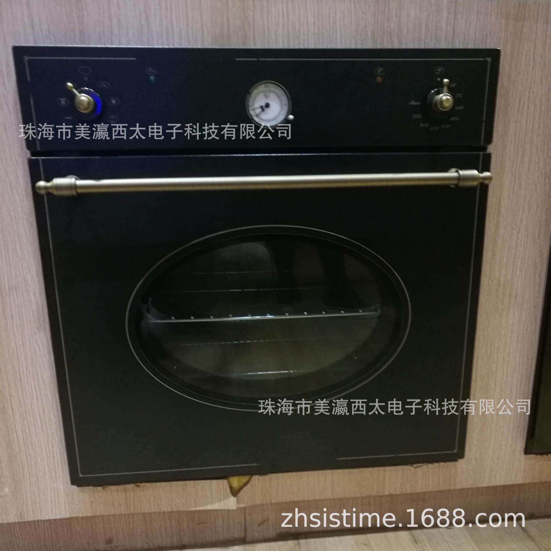 外销跨境电商 家用嵌入式电烤箱 60L 34KG 595mm宽烘培披萨