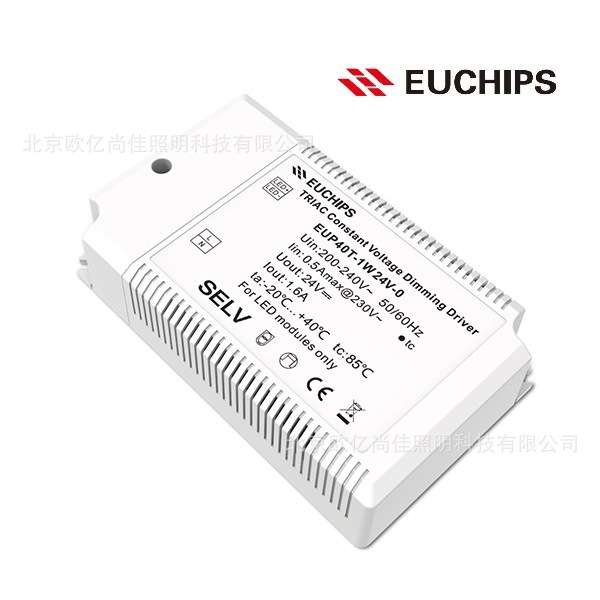 EUCHIPS欧切斯可控硅 EUP40T-1W24V-0 24V 40W恒压灯带调光电源