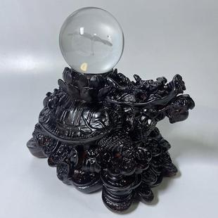 水晶球底座大号龙龟摆件球座底托球型收纳办公室摆件家居装饰摆件